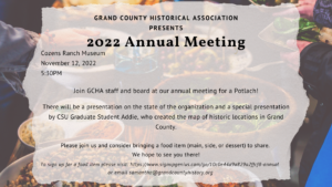 2022 Annual Meeting @ Cozens Ranch Museum