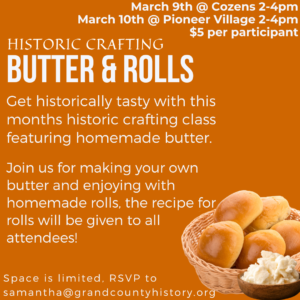 Historic Crafting: Homemade Butter @ Pioneer Village Museum