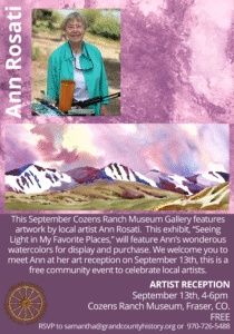 Ann Rosati Art Reception @ Cozens Ranch Museum